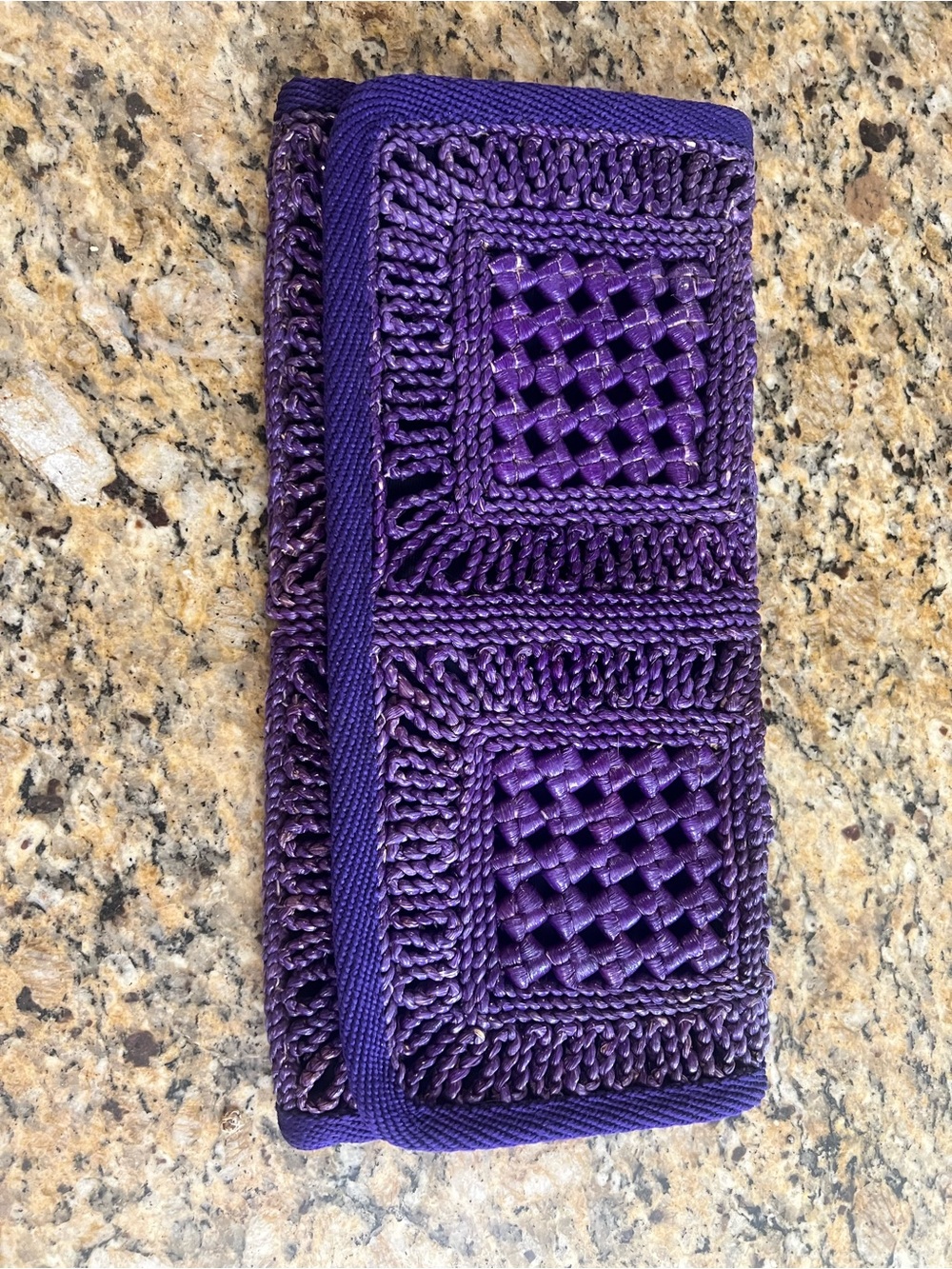 Vintage Woven Purple Women’s Clutch